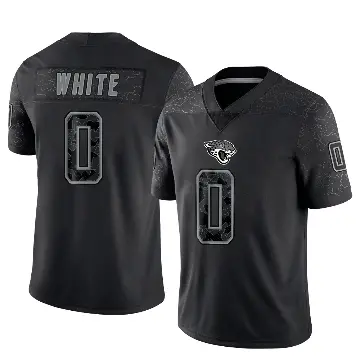 ＃0 Youth Jordan White Black Limited Jacksonville Jaguars Reflective Jersey